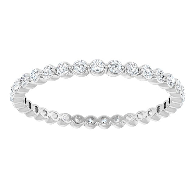 14K White 1/2 CTW Lab-Grown Diamond  Eternity Band