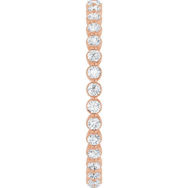 14K Rose 1/2 CTW Lab-Grown Diamond  Eternity Band