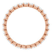 14K Rose 3/4 CTW Lab-Grown Diamond  Eternity Band