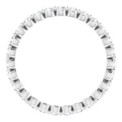 14K White 3/4 CTW Lab-Grown Diamond  Eternity Band