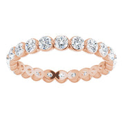 14K Rose 1 1/3 CTW Lab-Grown Diamond  Eternity Band