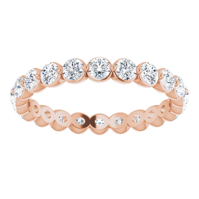 14K Rose 1 1/3 CTW Lab-Grown Diamond  Eternity Band