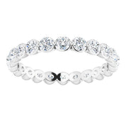 14K White 1 1/3 CTW Lab-Grown Diamond  Eternity Band