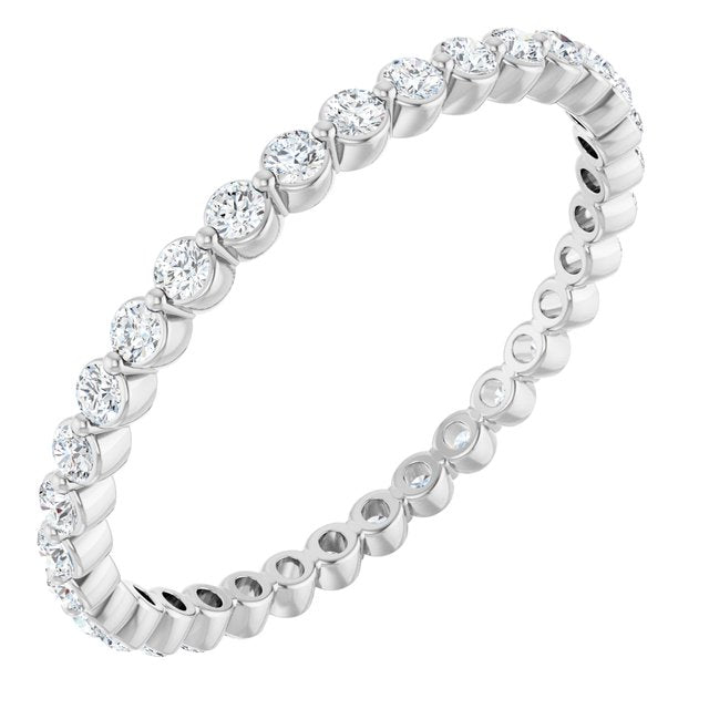 14K White 1/2 CTW Lab-Grown Diamond  Eternity Band