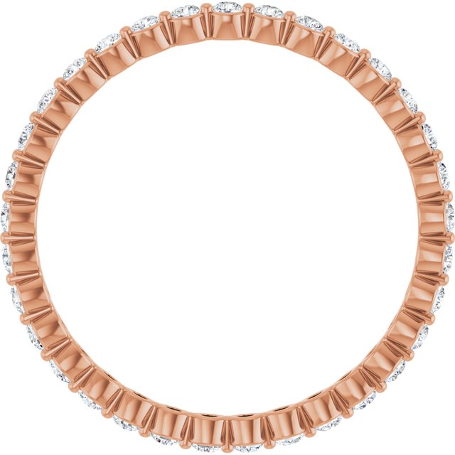 14K Rose 1/2 CTW Lab-Grown Diamond  Eternity Band