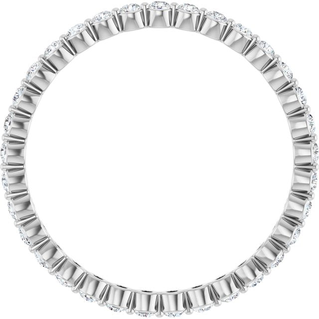 14K White 1/2 CTW Lab-Grown Diamond  Eternity Band
