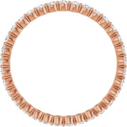 14K Rose 1/2 CTW Lab-Grown Diamond  Eternity Band