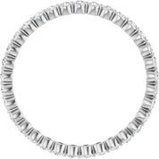 14K White 1/2 CTW Lab-Grown Diamond  Eternity Band