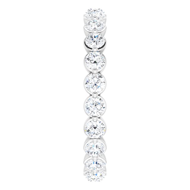 14K White 1 1/4 CTW Lab-Grown Diamond  Eternity Band