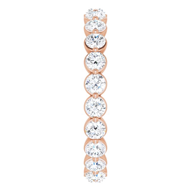 14K Rose 1 1/3 CTW Lab-Grown Diamond  Eternity Band