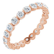 14K Rose 1 1/3 CTW Lab-Grown Diamond  Eternity Band
