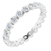 14K White 1 1/5 CTW Lab-Grown Diamond  Eternity Band