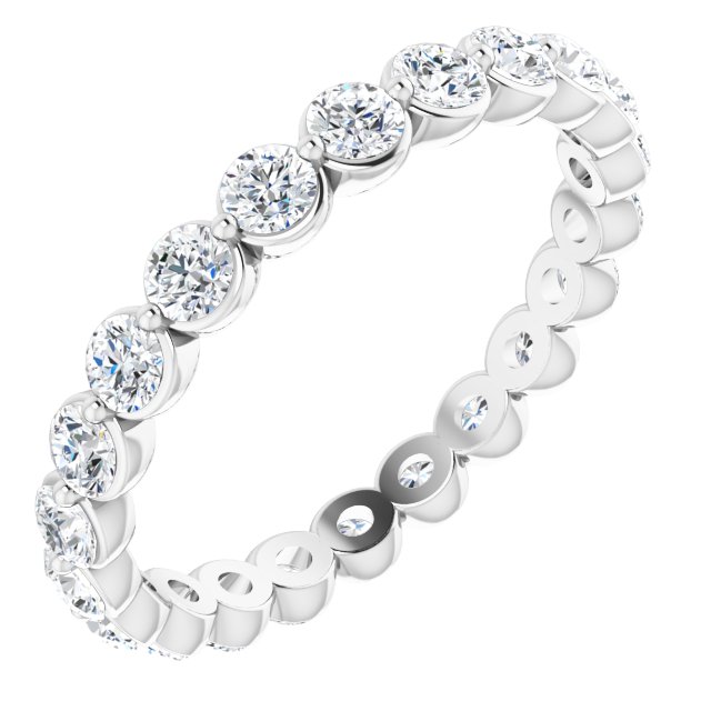 14K White 1 1/5 CTW Lab-Grown Diamond  Eternity Band