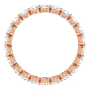 14K Rose 1 1/5 CTW Lab-Grown Diamond  Eternity Band