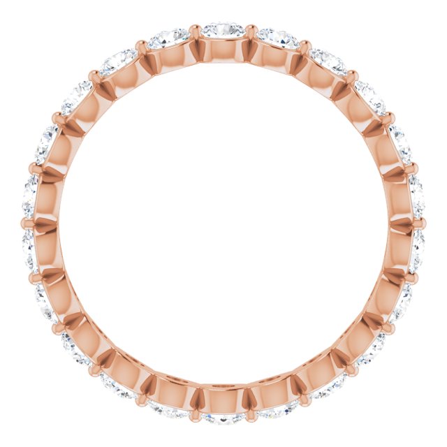 14K Rose 1 1/3 CTW Lab-Grown Diamond  Eternity Band