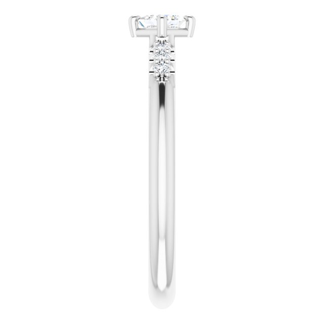 14K White 1/4 CTW Natural Diamond Stackable Ring