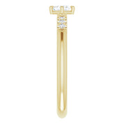 14K Yellow 1/4 CTW Natural Diamond Stackable Ring