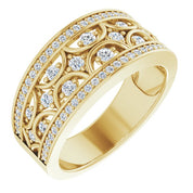 14K Yellow 5/8 CTW Natural Diamond Ring