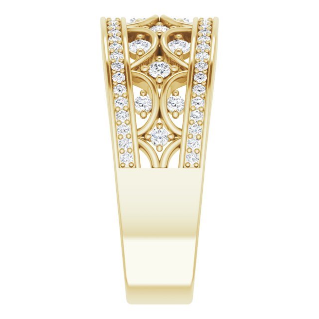 14K Yellow 5/8 CTW Natural Diamond Ring