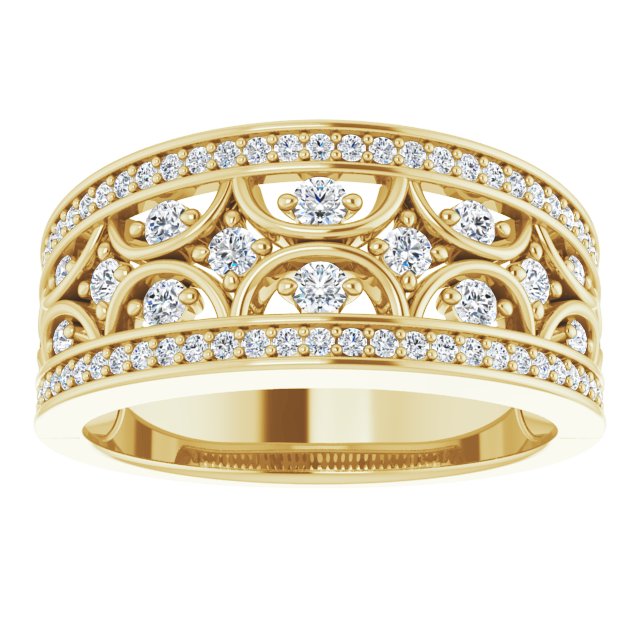14K Yellow 5/8 CTW Natural Diamond Ring