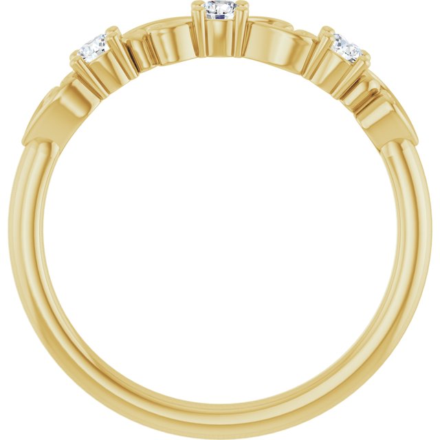 14K Yellow 1/5 CTW Natural Diamond Stackable Ring