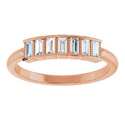 14K Rose 1/4 CTW Natural Diamond Stackable Ring
