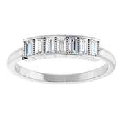 14K White 1/4 CTW Natural Diamond Stackable Ring