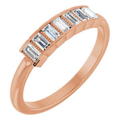 14K Rose 1/4 CTW Natural Diamond Stackable Ring