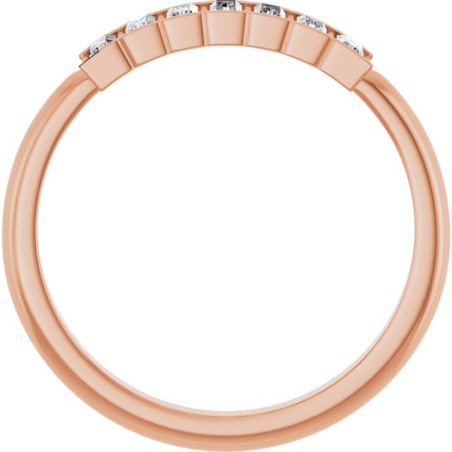 14K Rose 1/4 CTW Natural Diamond Stackable Ring