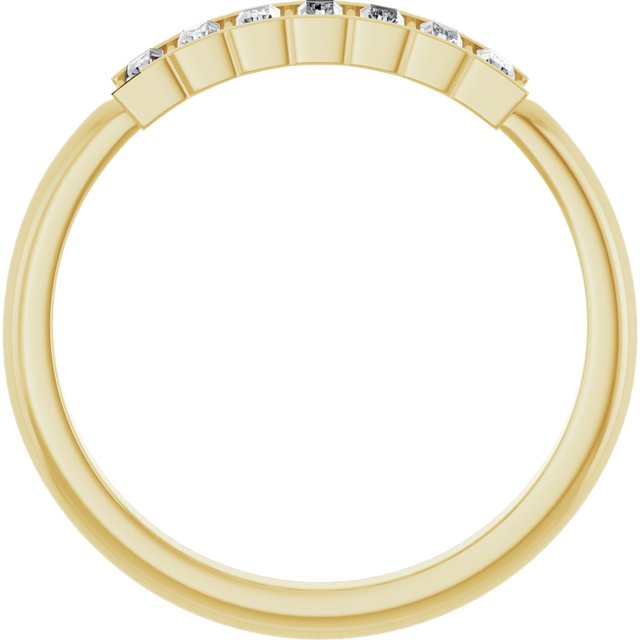 14K Yellow 1/4 CTW Natural Diamond Stackable Ring