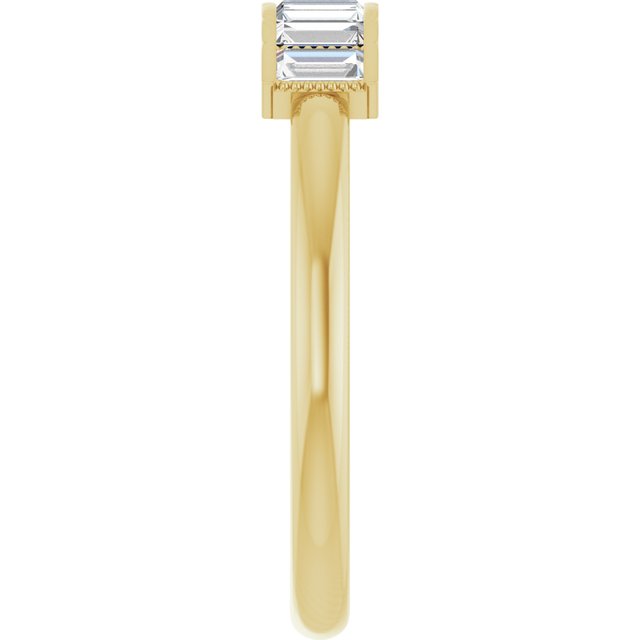 14K Yellow 1/4 CTW Natural Diamond Stackable Ring