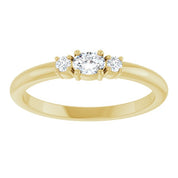 14K Yellow 1/5 CTW Natural Diamond Stackable Ring