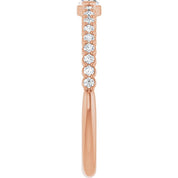 14K Rose 1/4 CTW Natural Diamond Stackable Ring