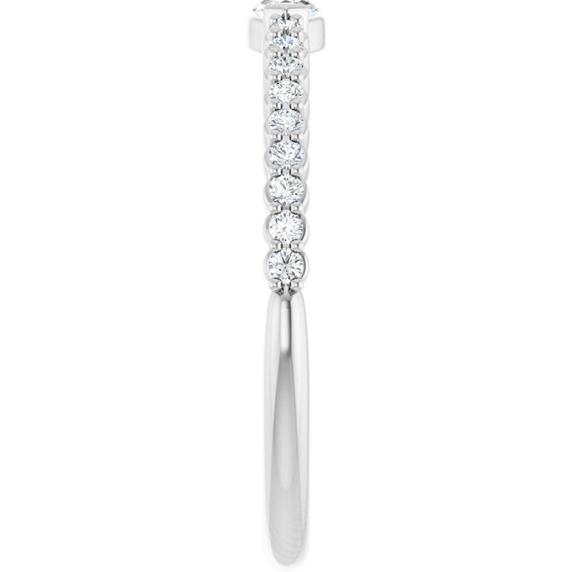 14K White 1/4 CTW Natural Diamond Stackable Ring