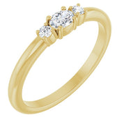 14K Yellow 1/5 CTW Natural Diamond Stackable Ring