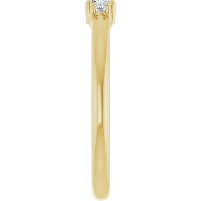 14K Yellow 1/5 CTW Natural Diamond Stackable Ring