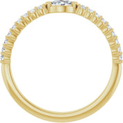 14K Yellow 1/4 CTW Natural Diamond Stackable Ring