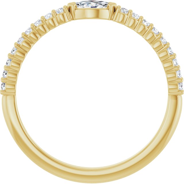 14K Yellow 1/4 CTW Natural Diamond Stackable Ring