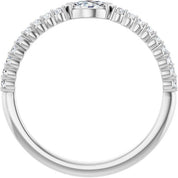 14K White 1/4 CTW Natural Diamond Stackable Ring