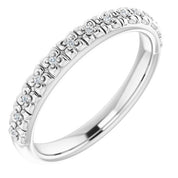 Platinum .03 CTW Natural Diamond Stackable Ring