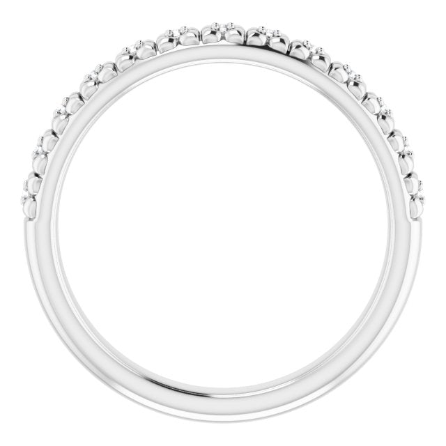 Platinum .03 CTW Natural Diamond Stackable Ring