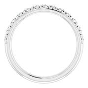 14K White .03 CTW Natural Diamond Stackable Ring