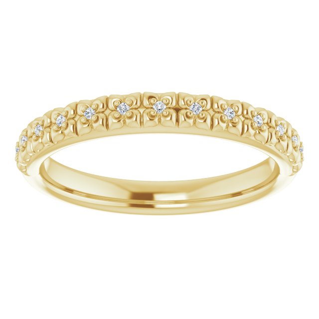 14K Yellow .03 CTW Natural Diamond Stackable Ring