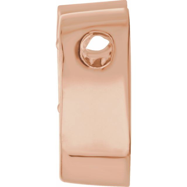 14K Rose Natural Aquamarine Heart Slide Pendant