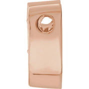 14K Rose Natural Blue Sapphire Heart Slide Pendant