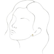 14K Yellow Single Initial S Earring