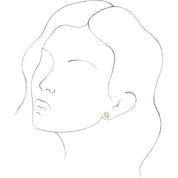 14K Yellow Single Initial G Earring