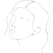 Platinum Single Initial C Earring