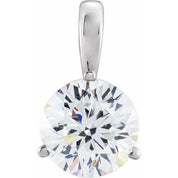 Platinum Lab-Grown Moissanite Pendant