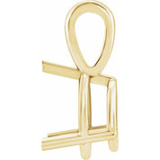 14K Yellow Lab-Grown Moissanite Pendant